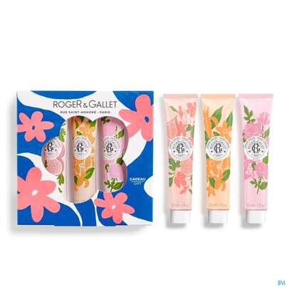 Sie sehen eine Packung Roger & Gallet Hand/creme Trio Relaxing Fleur De Fig +neroli +rose 1pk, Produktbild: 04 Roger & Gallet Hand/creme Trio Relaxing Fleur De Fig +neroli +rose 1pk, A-Nr.: 5954017 - 04