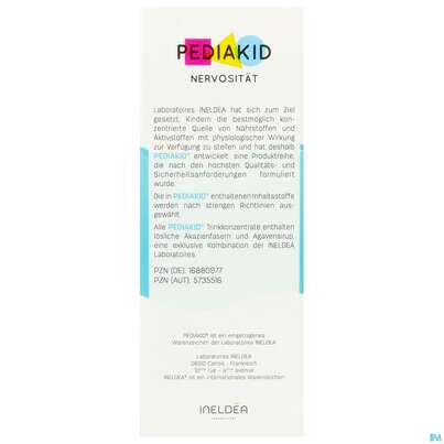 Sie sehen eine Packung Pediakid Nervositaet Ped06 125ml, Produktbild: 03 Pediakid Nervositaet Ped06 125ml, A-Nr.: 5735516 - 03