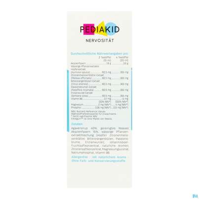 Sie sehen eine Packung Pediakid Nervositaet Ped06 125ml, Produktbild: 08 Pediakid Nervositaet Ped06 125ml, A-Nr.: 5735516 - 08