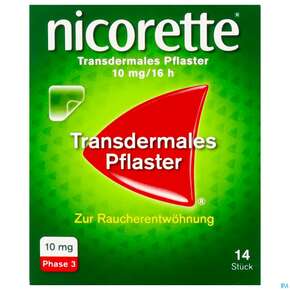 Nicorette Transdermales Pflaster 10mg/16h 14st, A-Nr.: 3537410 - 01