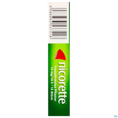Nicorette Transdermales Pflaster 10mg/16h 14st, A-Nr.: 3537410 - 06