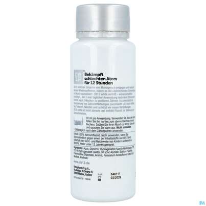 Sie sehen eine Packung Mundwasser/spuelung Cb12 White 250ml, Produktbild: 02 Mundwasser/spuelung Cb12 White 250ml, A-Nr.: 4543683 - 02