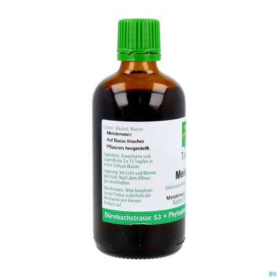 Sie sehen eine Packung Meisterwurz Tinktur Imperatoria Ostruthium Phytopharma 100ml, Produktbild: 02 Meisterwurz Tinktur Imperatoria Ostruthium Phytopharma 100ml, A-Nr.: 5393292 - 02