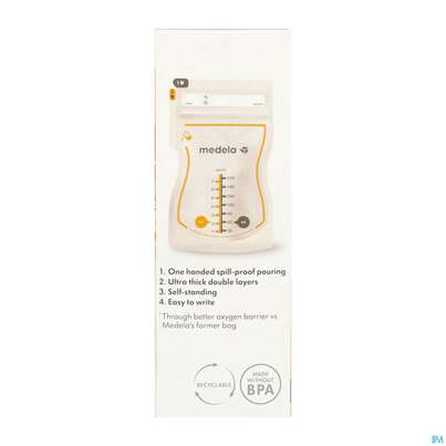 Sie sehen eine Packung Medela Muttermilchbeutel Easypour 25st, Produktbild: 08 Medela Muttermilchbeutel Easypour 25st, A-Nr.: 5909867 - 08