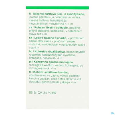 Sie sehen eine Packung Fixierbinden Mollelast Haft Weiss 4mx 8cm 1st, Produktbild: 08 Fixierbinden Mollelast Haft Weiss 4mx 8cm 1st, A-Nr.: 1767666 - 08