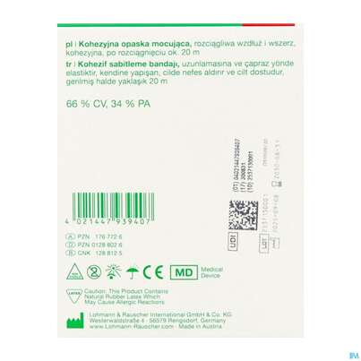 Sie sehen eine Packung Fixierbinden Mollelast Haft Weiss 20mx 10cm 1st, Produktbild: 06 Fixierbinden Mollelast Haft Weiss 20mx 10cm 1st, A-Nr.: 1767726 - 06