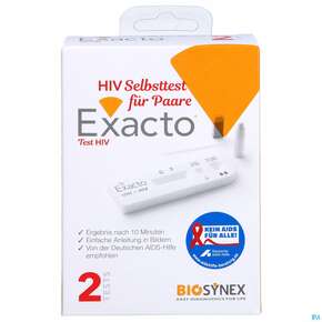 Diagnostika U.zubehoer Selbsttest Exacto Hiv Fuer Paare 2st, A-Nr.: 4942093 - 01