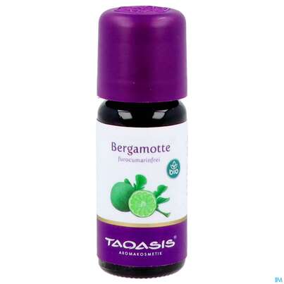Sie sehen eine Packung Aetherische Oele Taoasis Bio Bergamotte Furocumarinfrei 10ml, Produktbild: 01 Aetherische Oele Taoasis Bio Bergamotte Furocumarinfrei 10ml, A-Nr.: 4995882 - 01