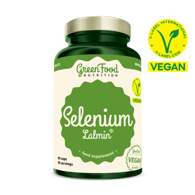 Sie sehen eine Packung GreenFood Nutrition Selen Lalmin® 90 Kapseln, Produktbild: 01 GreenFood Nutrition Selen Lalmin® 90 Kapseln, A-Nr.: 6003904 - 01