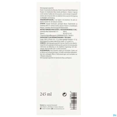 Islaendisch Moos Hustensirup +vitamin C Gelatine+fructosefrei 245ml, A-Nr.: 5673258 - 03