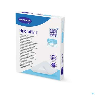 Sie sehen eine Packung Wundverband Hydrofilm 6x 7cm 10st, Produktbild: 03 Wundverband Hydrofilm 6x 7cm 10st, A-Nr.: 3697065 - 03