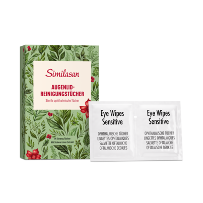Sie sehen eine Packung Similasan Augenlid-Reinigungstücher, Produktbild: 01 Similasan Augenlid-Reinigungstücher, A-Nr.: 5722206 - 01