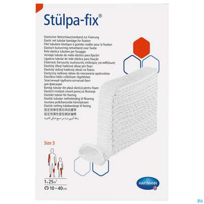 Sie sehen eine Packung Schlauchverband Stuelpa/fix Netz Gr 3 Hand/arm/kinderkopf 25m, Produktbild: 02 Schlauchverband Stuelpa/fix Netz Gr 3 Hand/arm/kinderkopf 25m, A-Nr.: 1734589 - 02