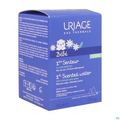 Sie sehen eine Packung Uriage Baby Duftendes Wasser 50ml, Produktbild: 04 Uriage Baby Duftendes Wasser 50ml, A-Nr.: 5617544 - 04