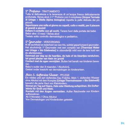 Sie sehen eine Packung Uriage Baby Duftendes Wasser 50ml, Produktbild: 08 Uriage Baby Duftendes Wasser 50ml, A-Nr.: 5617544 - 08