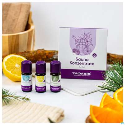 Sie sehen eine Packung Taoasis Saunakonzentrat Set 3x10m 1pk, Produktbild: 03 Taoasis Saunakonzentrat Set 3x10m 1pk, A-Nr.: 5998374 - 03