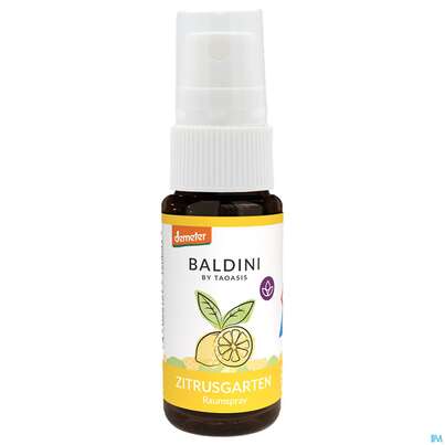 Sie sehen eine Packung Taoasis Baldini Raumspray/mini Demeter Zitrusgarten 10ml, Produktbild: 01 Taoasis Baldini Raumspray/mini Demeter Zitrusgarten 10ml, A-Nr.: 5998463 - 01