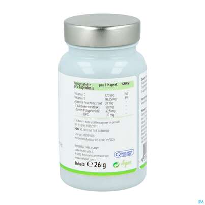 Opc Traubenkern Kapseln Melasan Vitagenol Extrakt 60st, A-Nr.: 2690351 - 05