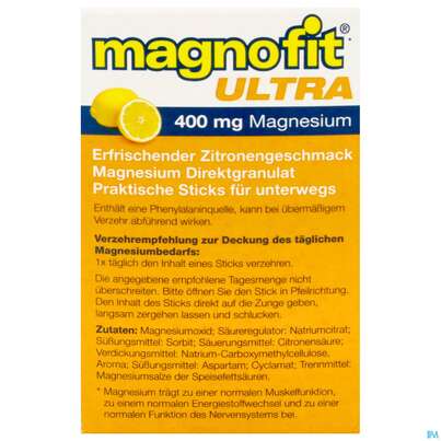 Magnofit Ultra 400mg Stick 30st, A-Nr.: 5833472 - 04