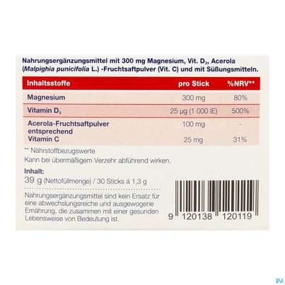 Magnofit Fem 300mg Stick 30st, A-Nr.: 5833503 - 06