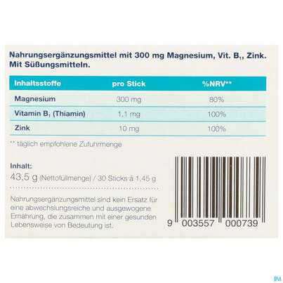 Magnofit Aktiv 300mg Stick 30st, A-Nr.: 5833495 - 05