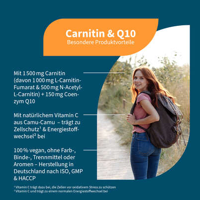 Sie sehen eine Packung NatuGena Carnitin & Q10 Kapseln, Produktbild: 02 NatuGena Carnitin & Q10 Kapseln, A-Nr.: 5404179 - 02
