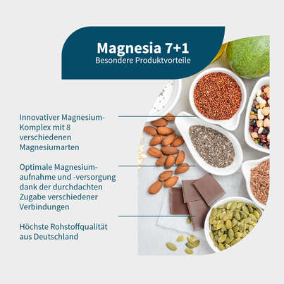 Sie sehen eine Packung NatuGena Magnesia 7+1 Kapseln, Produktbild: 02 NatuGena Magnesia 7+1 Kapseln, A-Nr.: 5993052 - 02