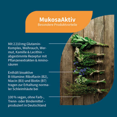 Sie sehen eine Packung NatuGena MukosaAktiv Kapseln, Produktbild: 02 NatuGena MukosaAktiv Kapseln, A-Nr.: 6027974 - 02