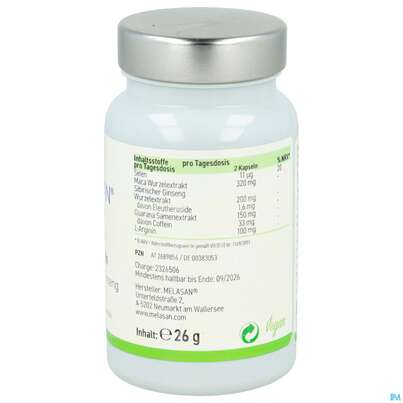 Maca Kapseln -melasan 550mg 60st, A-Nr.: 2689856 - 04