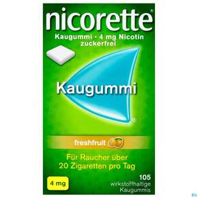 Nicorette Kaugummi Z Raucherentw Freshfruit 4mg 105st, A-Nr.: 3500097 - 01