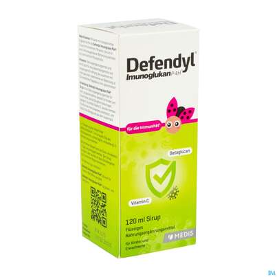 Sie sehen eine Packung Defendyl Imunoglukan Sirup 120ml, Produktbild: 02 Defendyl Imunoglukan Sirup 120ml, A-Nr.: 4023593 - 02