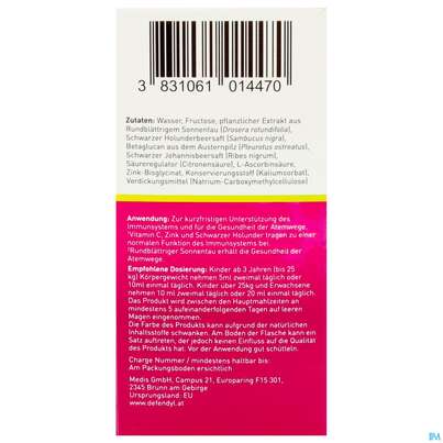 Defendyl Imunoglukan Sirup Forte 100ml, A-Nr.: 5389675 - 05
