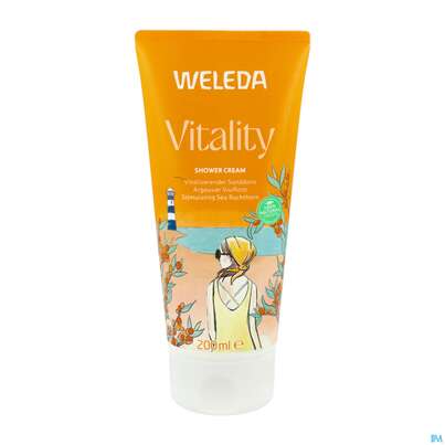 Sie sehen eine Packung Weleda Sanddorn Vitalisierungsdusche Vitality 200ml, Produktbild: 02 Weleda Sanddorn Vitalisierungsdusche Vitality 200ml, A-Nr.: 3054723 - 02