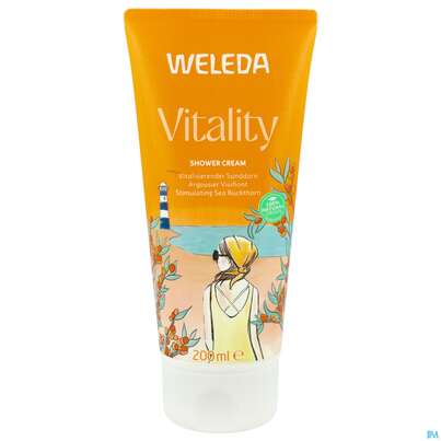 Sie sehen eine Packung Weleda Sanddorn Vitalisierungsdusche Vitality 200ml, Produktbild: 03 Weleda Sanddorn Vitalisierungsdusche Vitality 200ml, A-Nr.: 3054723 - 03