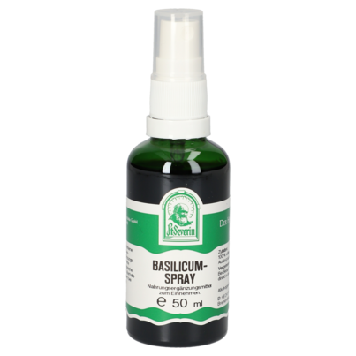 Sie sehen eine Packung BASILICUM SPRAY 50 ML, Produktbild: 01 BASILICUM SPRAY 50 ML, A-Nr.: 5613919 - 01