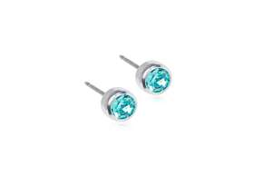 Blomdahl Ohrstecker Bezel türkis, A-Nr.: 6020127 - 01