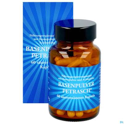 Sie sehen eine Packung Basen Pulver Kapseln/petrasch Duenndarmloeslich 60st, Produktbild: 11 Basen Pulver Kapseln/petrasch Duenndarmloeslich 60st, A-Nr.: 2486981 - 11