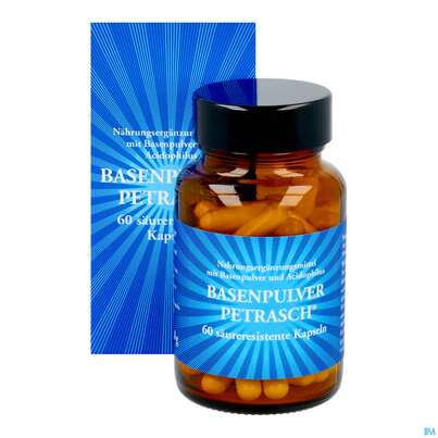 Sie sehen eine Packung Basen Pulver Kapseln/petrasch Duenndarmloeslich 60st, Produktbild: 12 Basen Pulver Kapseln/petrasch Duenndarmloeslich 60st, A-Nr.: 2486981 - 12
