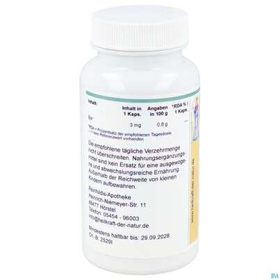 Bor Kapseln 3mg Reinhildis 90st, A-Nr.: 5812493 - 03
