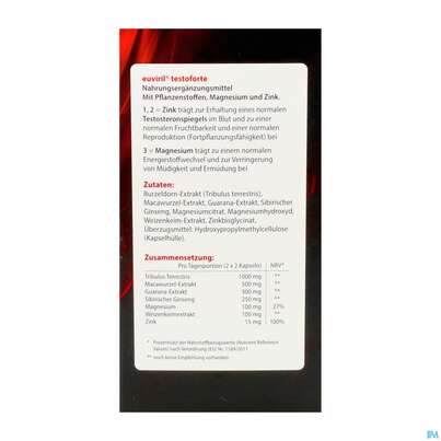 Euviril Kapseln Testoforte N 120st, A-Nr.: 4518225 - 03