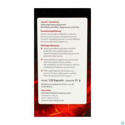 Euviril Kapseln Testoforte N 120st, A-Nr.: 4518225 - 06