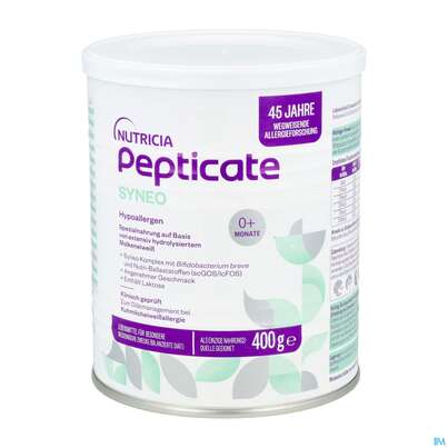 Sie sehen eine Packung Pepticate Syneo Saeuglinge-kleinkinder Kuhmilchallergie 400g Dose 1st, Produktbild: 02 Pepticate Syneo Saeuglinge-kleinkinder Kuhmilchallergie 400g Dose 1st, A-Nr.: 5938343 - 02