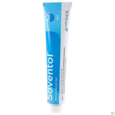 Sie sehen eine Packung Soventol Bamipinlactat Gel Neu 50g, Produktbild: 06 Soventol Bamipinlactat Gel Neu 50g, A-Nr.: 5521815 - 06