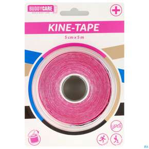 Tape Buddycare/med Kinesiologie Latexfrei 5cmx 5m Pink Rosa 1st, A-Nr.: 5845044 - 01