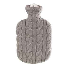 Wärmflasche Strick Öko-Tex Zopf Stein 2,0L, A-Nr.: 5398289 - 01