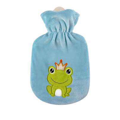 Sie sehen eine Packung Kinder Wärmflasche Velour Froschkönig, Produktbild: 01 Kinder Wärmflasche Velour Froschkönig, A-Nr.: 5399679 - 01
