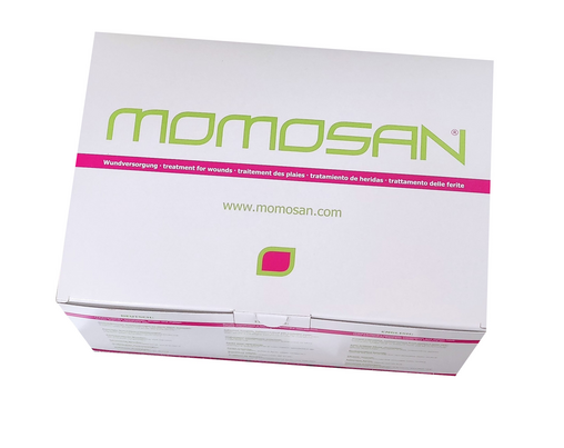 Sie sehen eine Packung MOMOSAN-weiss steril Wund-Pads 24x16x1cm 70 Stück, Produktbild: 01 MOMOSAN-weiss steril Wund-Pads 24x16x1cm 70 Stück, A-Nr.: 3995064 - 01