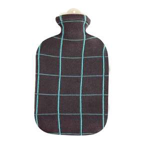 Wärmflasche Strick Öko-Tex Karo Türkis 2,0L, A-Nr.: 5398390 - 01