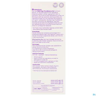 Sie sehen eine Packung Multi-gyn Florabalance Gel 50ml, Produktbild: 04 Multi-gyn Florabalance Gel 50ml, A-Nr.: 5886391 - 04