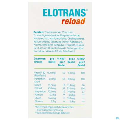 Elotrans Reload Pulver Apfel-geschmack Beute 15st, A-Nr.: 5972943 - 07